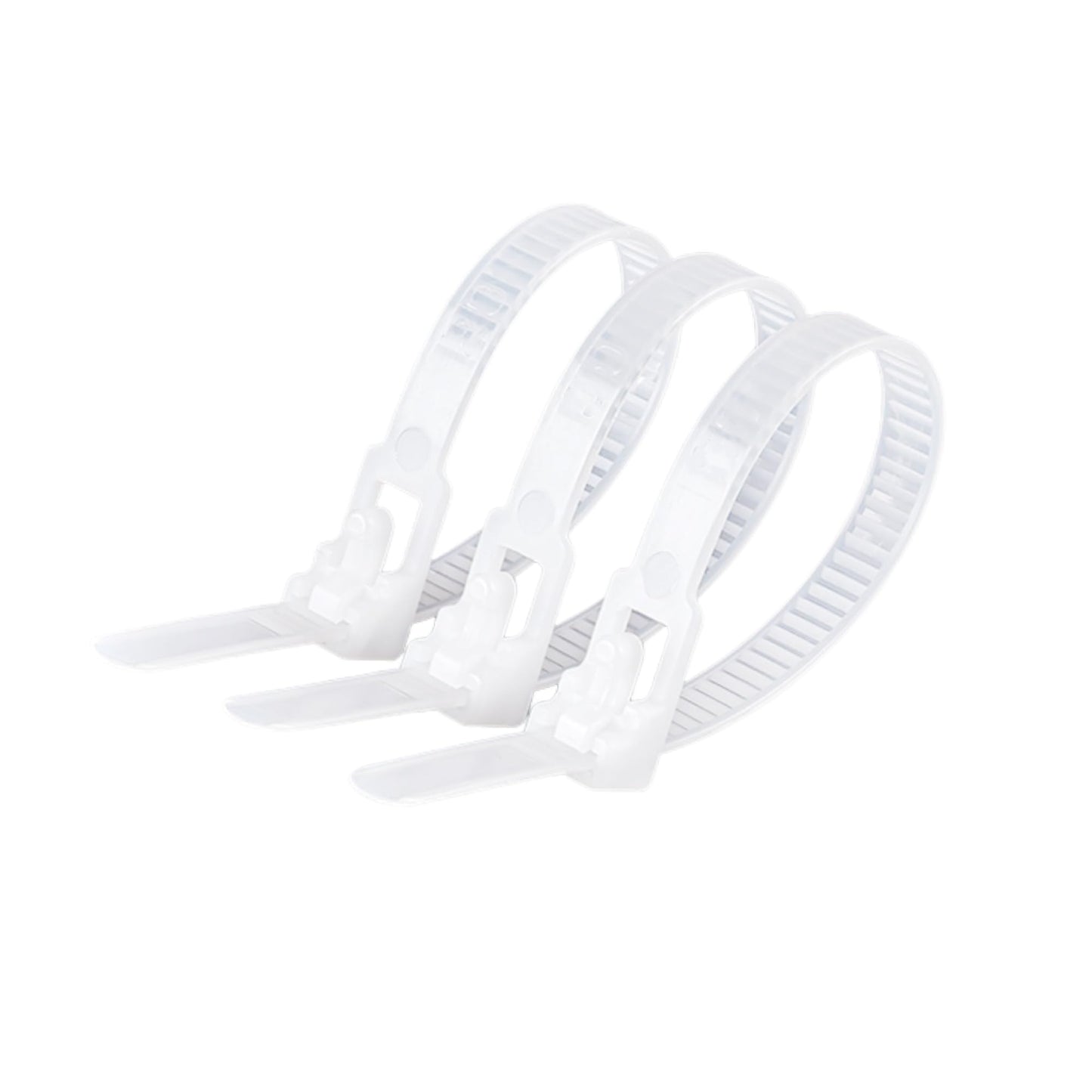 MyyYiTar 300 Pcs Reusable Zip Ties 0.19 x 8 inch Adjustable Plastic Zipper Straps Bundling for Cable Wire Tube Sleeve Conduit,White