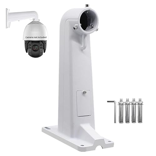 CTXSumTec Universal Security PTZ Camera Wall Mount Bracket,Aluminium Alloy Indoor/Outdoor Dome Ball Camera Mounting Bracket for CCTV Hikvision PTZ