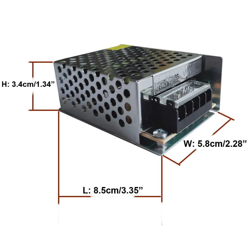AC 110V/220V to DC 12V 5A 60W Universal Regulated Switching Power Supply Adapter Transformer Driver Converter for LED Strip Light, CCTV Security…