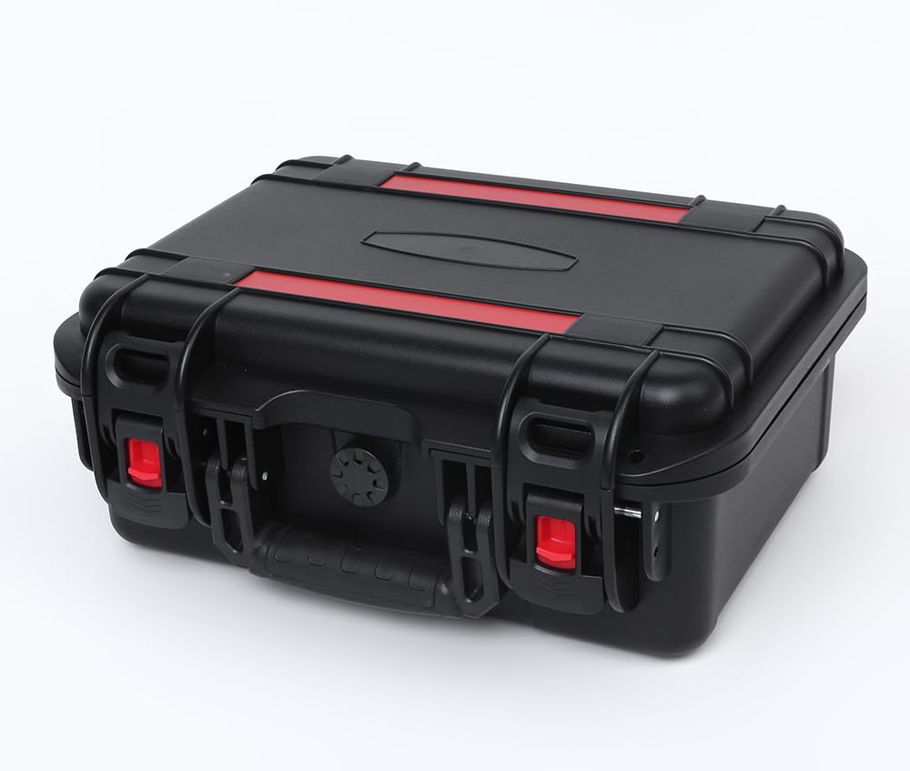 AxiGear 15in Waterproof Hard Case with DIY Customizable Foam Insert (13.5 x 10 x 6in Interior)