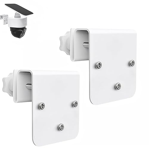 2 Pack Gutter Mount Bracket for Eufy Security SoloCam S340/E30/E42 and 4G LTE Cam S33, Stainless Steel Gutter Mount for Solar Security Camera