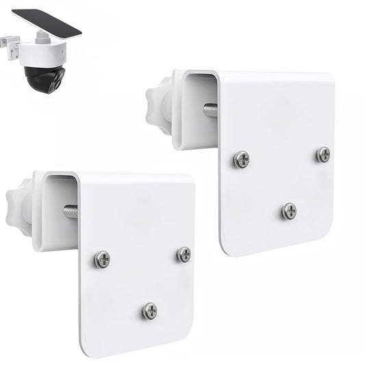 2 Pack Gutter Mount Bracket for Eufy Security SoloCam S340/E30/E42 and 4G LTE Cam S33, Stainless Steel Gutter Mount for Solar Security Camera