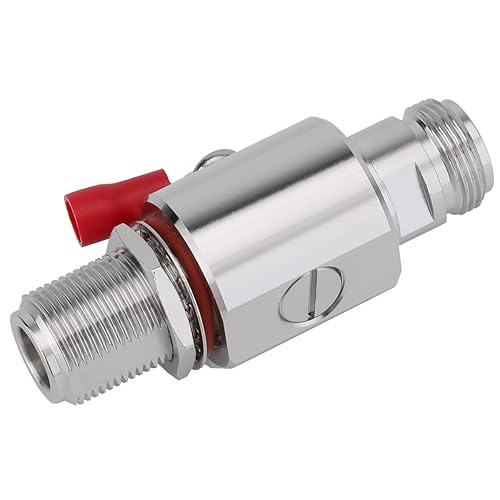 Riotaxy Lightning arrestor N Female to N Female Bulkhead Lightning Surge Protector IP67 with 90 V Gas Tube 50 Ohm DC-3GHz