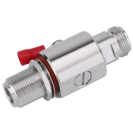 Riotaxy Lightning arrestor N Female to N Female Bulkhead Lightning Surge Protector IP67 with 90 V Gas Tube 50 Ohm DC-3GHz