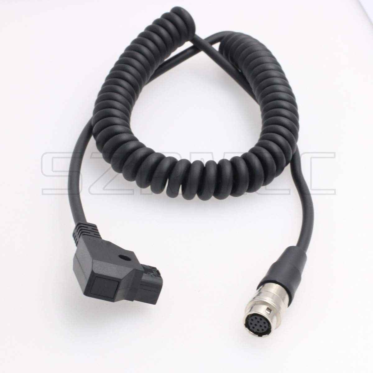 SZRMCC D tap to 12Pin Hirose Female Coiled Cable GH4 Power for Canon Fujinon Nikon B4 2/3" Lens (Coiled Cable)