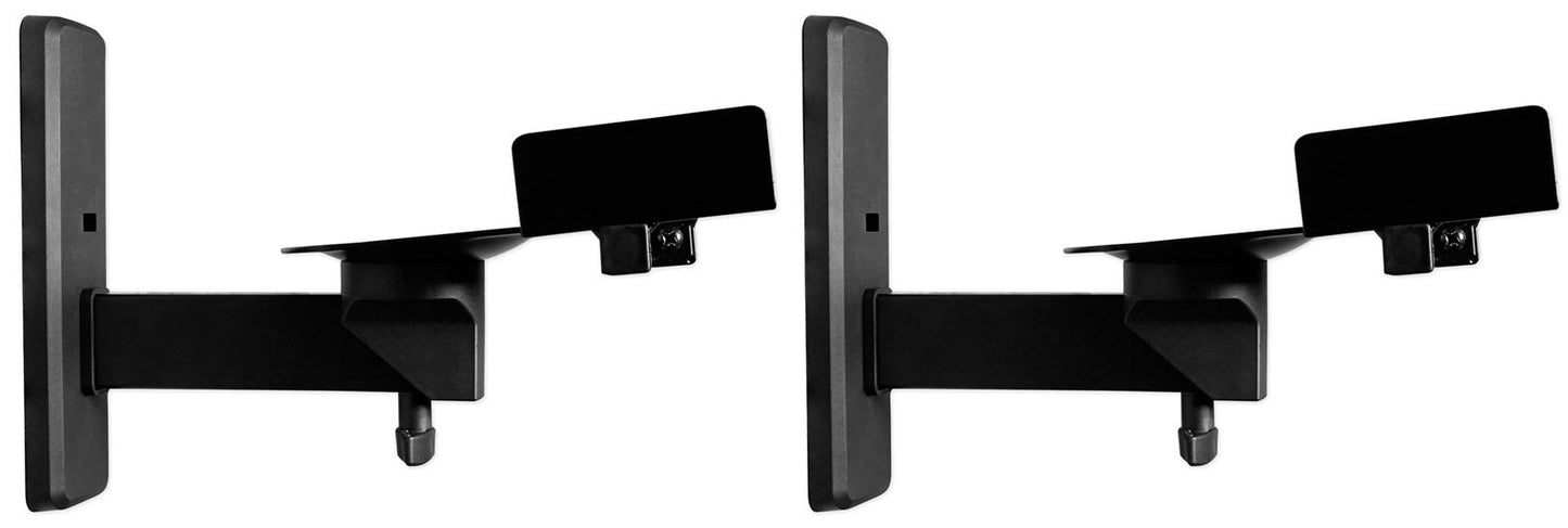 Rockville RHSB8 Adjustable Wall Mount Speaker Brackets (Pair), 180-Degree Swivel, 10-Degree Tilt, 40lb Capacity, Perfect for Home Theater and Studio