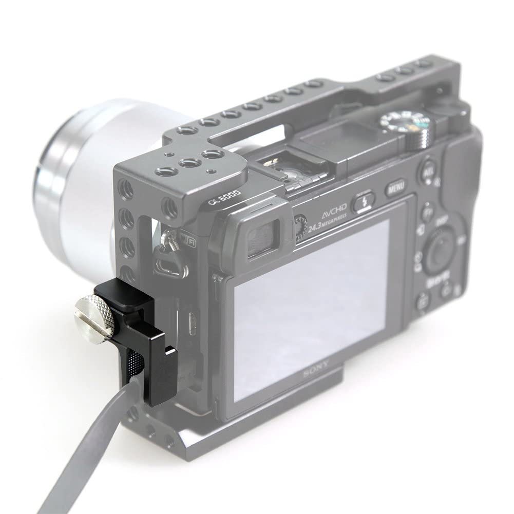 NICEYRIG HDMI Cable Lock Clamp Compatible with Sony A6400 A6500 A6300 A6000 DSLR Cage - 070