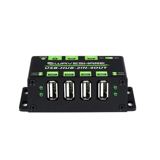 Coolwell Industrial Grade USB HUB, 4X Extended USB Ports, Switchable Two Inputs, Sharing Two Hosts