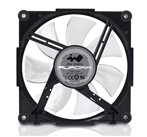 InWin Aurora Fan Kit Black/White, 3 RGB LED 120mm High Performance Silent Cooling Computer Case Fan with Anti-Vibration mounting