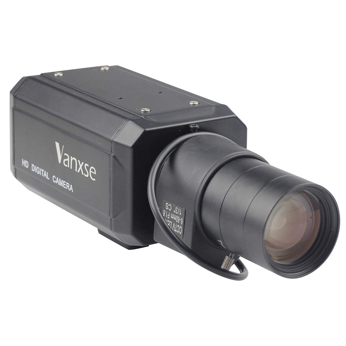 Vanxse CCTV 1/3 CCD HD 960H Auto Iris 1000tvl 6-60mm F1.6 Varifocal Lens Bullet Box Camera Surveillance Indoor/Outdoor Security Camera