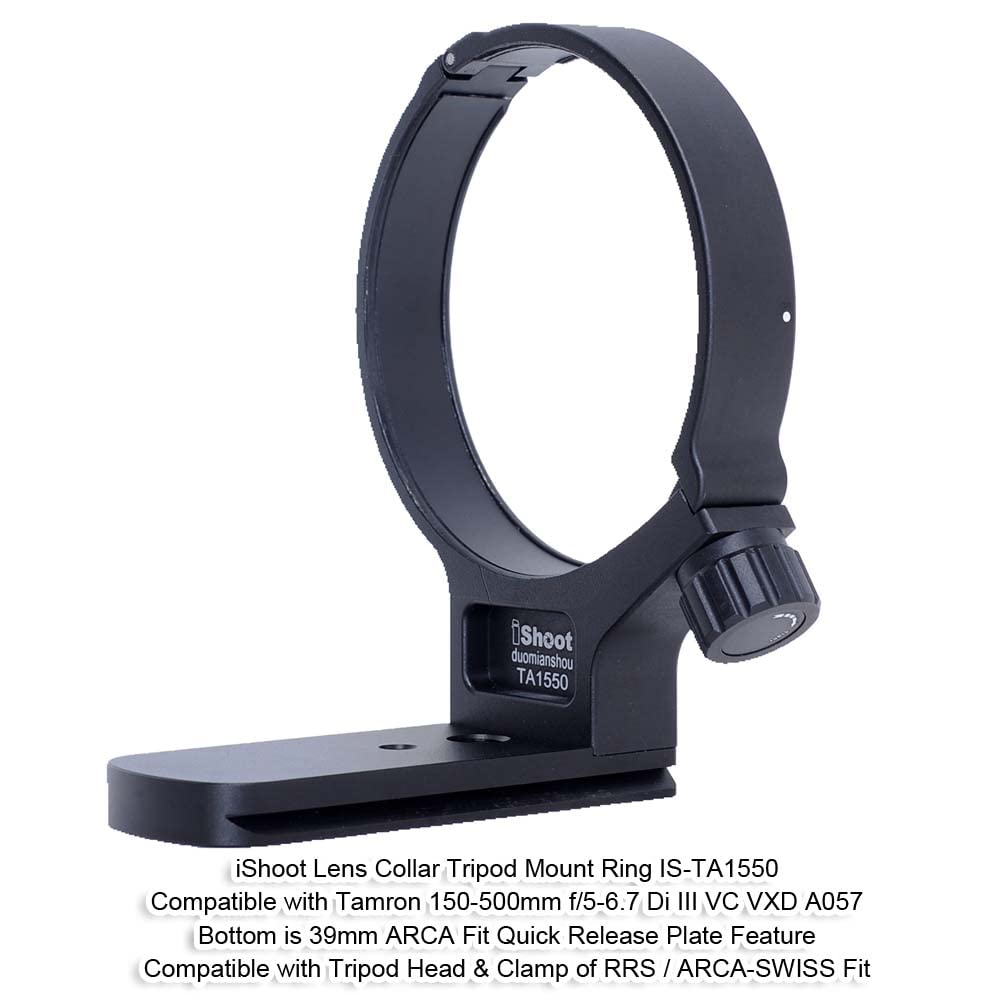 iShoot Metal Lens Collar Tripod Mount Ring Compatible with Tamron 150-500mm f/5-6.7 Di III VC VXD A057, Lens Support Holder Bracket Bottom is