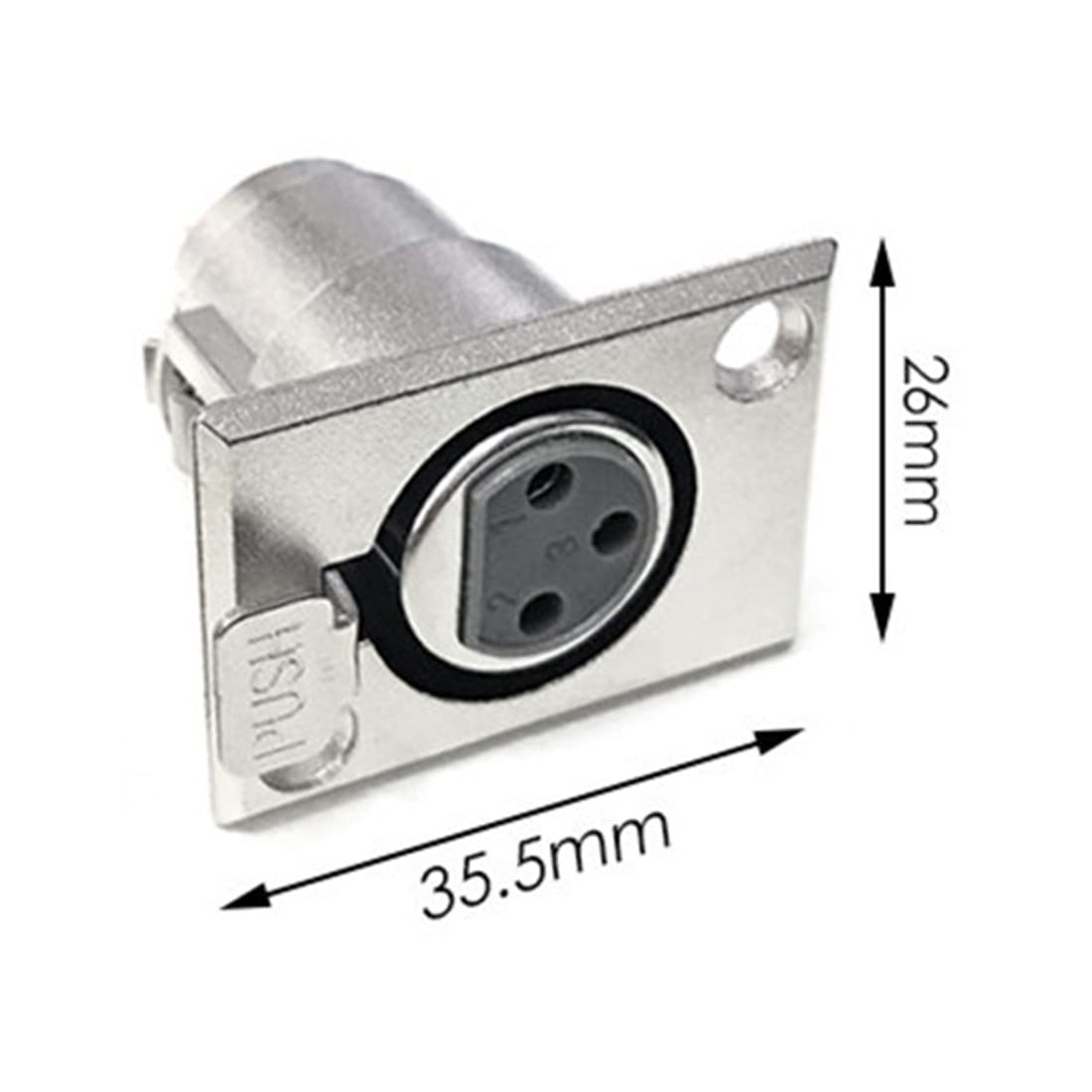 bnafes XLR 3-Pin Female Jack Socket Audio Speaker Panel Mount Connector Adapter for Microphone 6-Pack