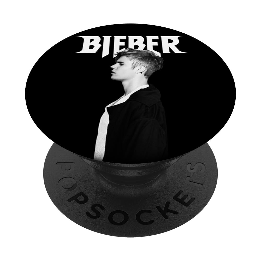 Justin Bieber Black PopSockets Standard PopGrip