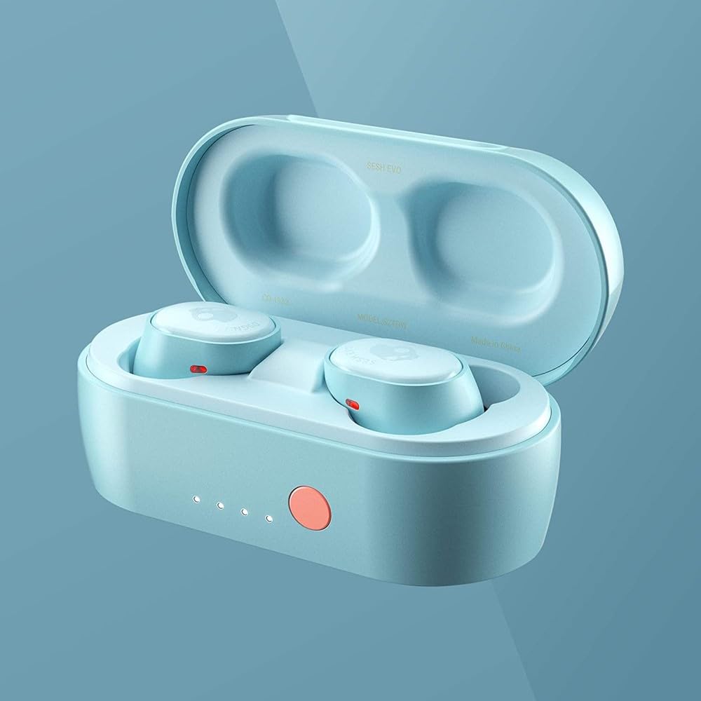 Skullcandy Sesh Evo True Wireless In-Ear Earbud - Bleached Blue (Renewed)