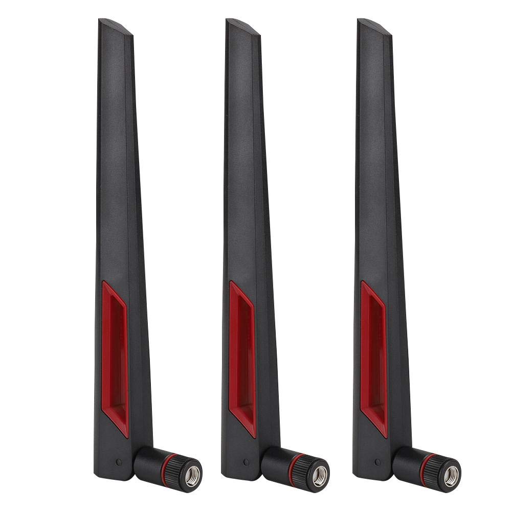 3Pcs Dual Band Router Antenna Router Adapter Antenna 8DBi High Gain Omnidirectional Network Card Antenna Fit for EX6200, AC15, AC68U, AC88U, AC3200