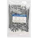 SYD CHEN 4 Inch Grey Zip Ties (100 Pieces), 18lb Strength, Nylon Gray Cable Wire Ties