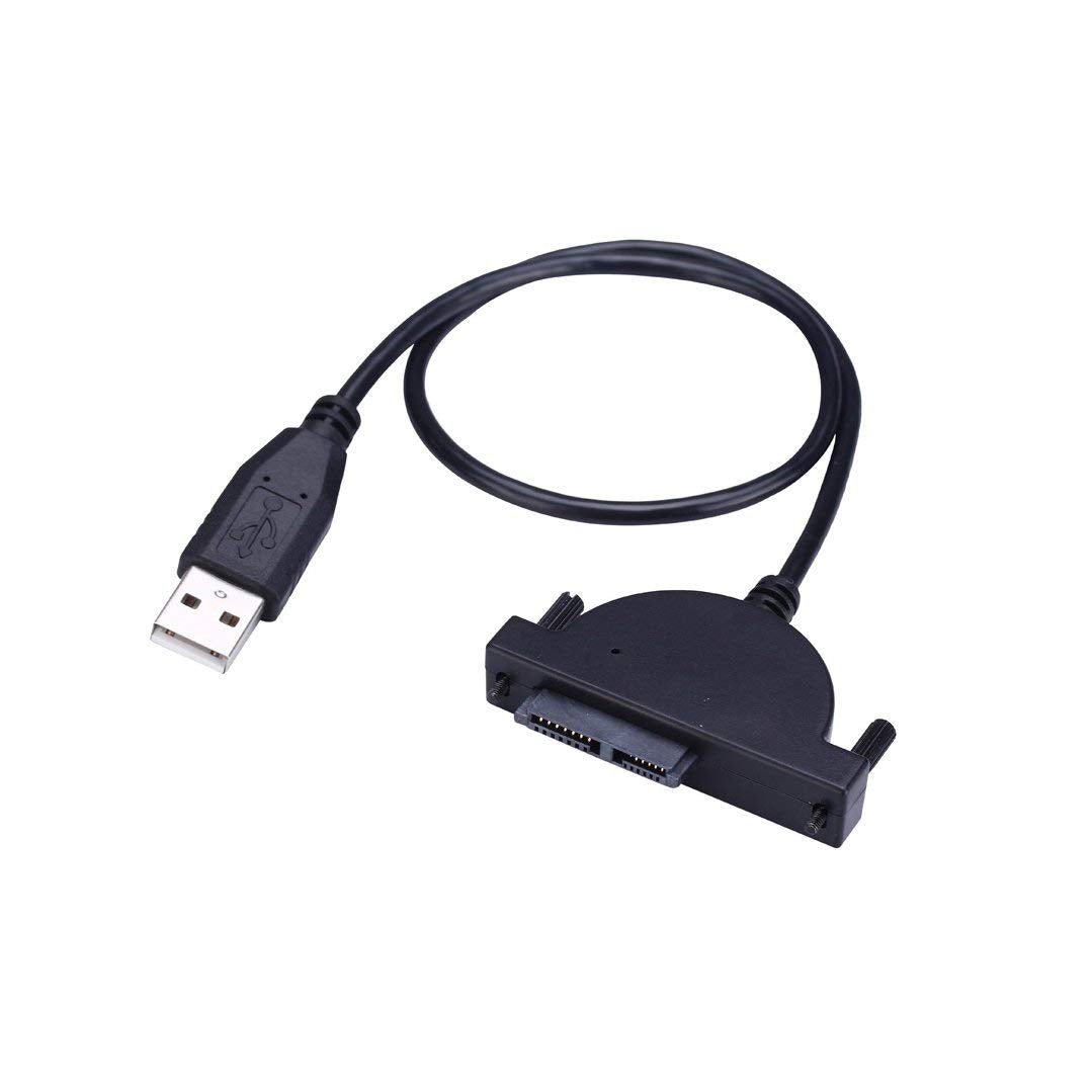 SATA 2nd Hard Drive Optical Bay Caddy Case Tray for 9.5mm Universal Laptop CD / DVD-ROM Optical Bay + USB 2.0 Cable for Laptop ODD DVD