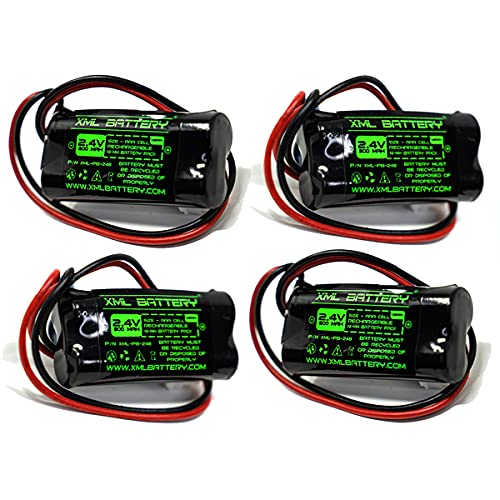 XML Battery (4 Pack) 2.4v 800mAh Ni-MH Cordless Phone EL52300 CL80112 CS6719-2 BT162342 BT262342 CS6409 BL102-3 EL52100 EL50003