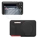 HUADU Screen Protector (3+1Pack) Compatible for Kodak PIXPRO FZ55 Digital Camera,Tempered Glass Film Anti-Scratch High Definition and Soft Silicone