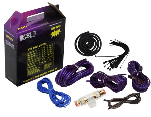 Absolute KIT-8PU 1200 Watts 8 Gauge Complete Amplifier Installation Kit (Purple Color)