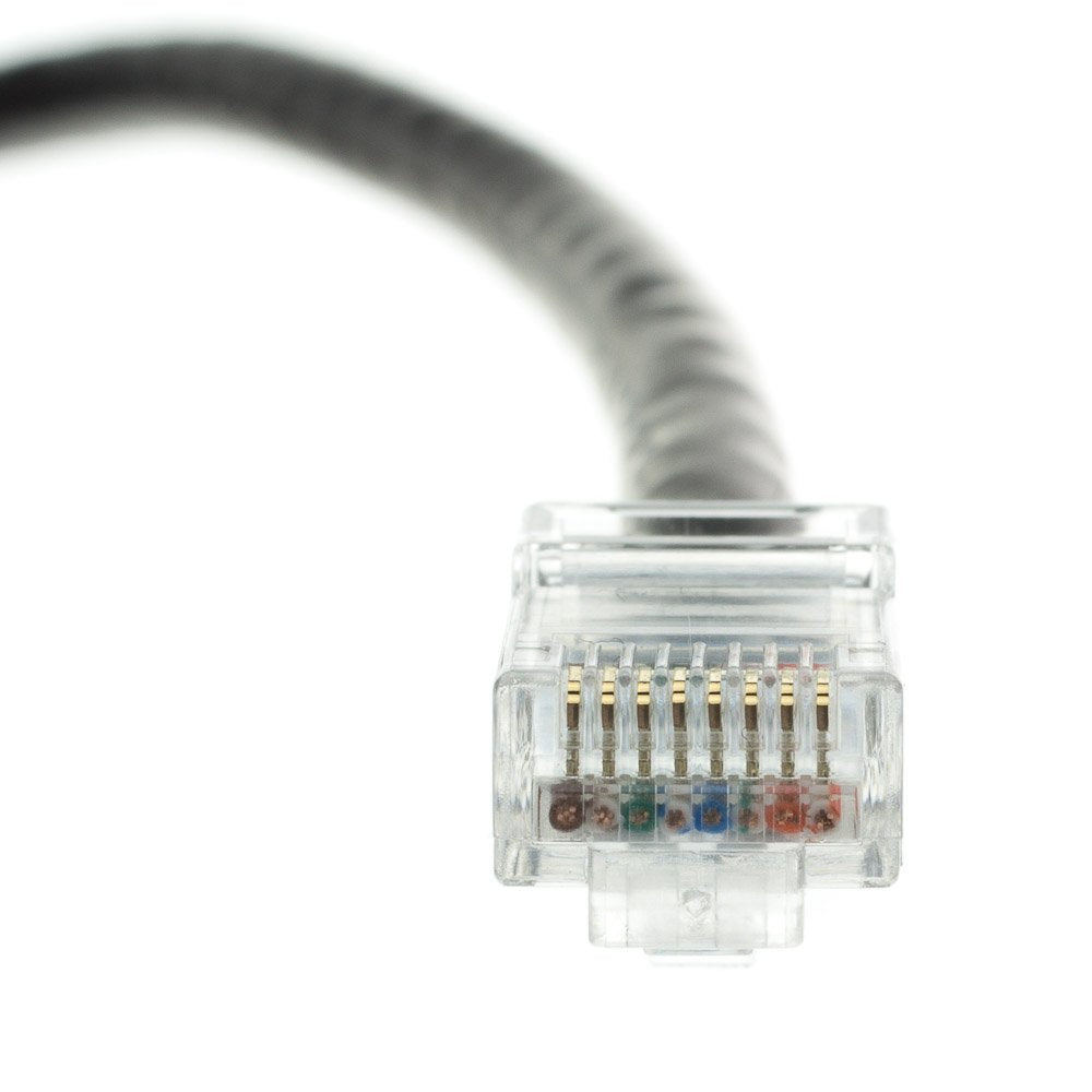 CableWholesale Cat5e UTP Ethernet Cable, Bootless, PoE, 50 ft, Black