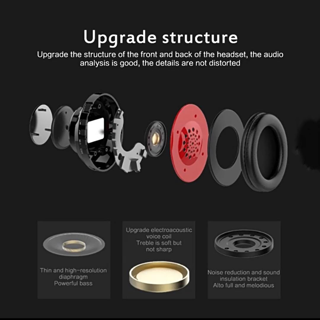 Fragolucyou Wireless Bluetooth Headphones-Colorful Lights,Foldable,Bluetooth 5.0,10 m Range,Stereo Surround,Built-in Microphone,Comfortable affixed…