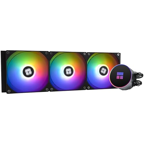 Thermalrlght Frozen Magic 360 Black ARGB V2 Liquid CPU Cooler, AIO Pump Head Speed up to 2800RPM, TL-C12B-S V2 PWM Fans,for AMD/AM4/AM5, Intel