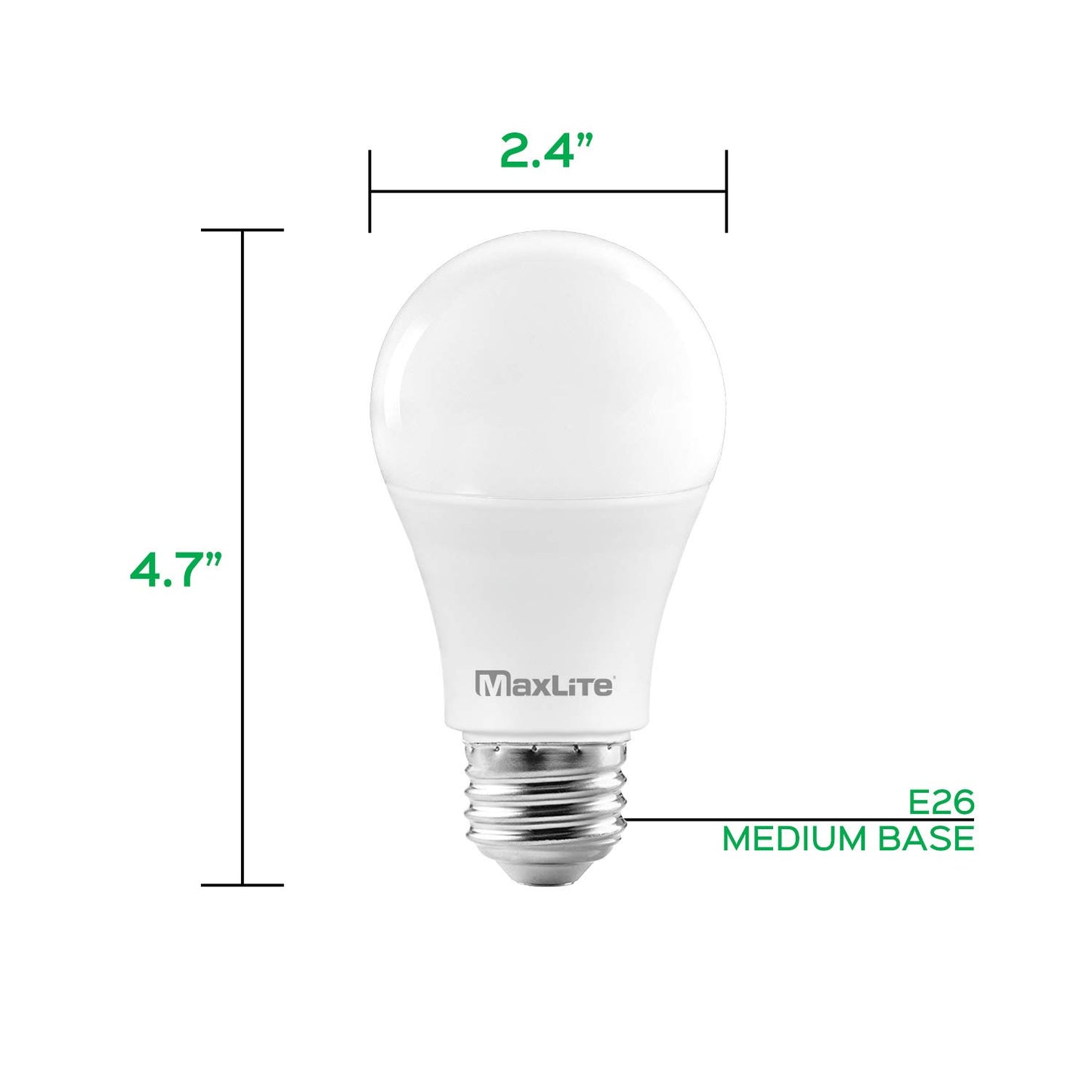 MaxLite A19 LED Bulb, Enclosed Fixture Rated, 75W Equivalent, 1100 Lumens, Dimmable, E26 Medium Base, 2700K Soft White, 4-Count(4 Pack) …