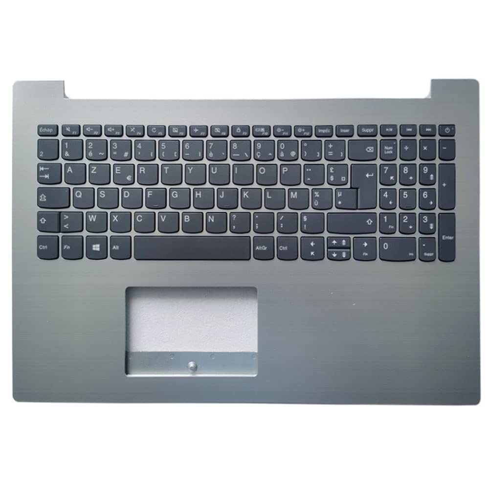France Keyboard Compatible for Lenovo IdeaPad 330-15 330-15AST 330-15IGM 330-15ARR with Palmrest Cover (Sliver)