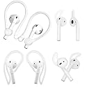 ALXCD Ear Hook Ear Tips Compatible with Airpod, 2 Pairs Over-Ear Soft TPU Ear Hook & 2 Pairs in-Ear Silicone Ear Tips in 1 Set [Anti Slip][Anti Lost]