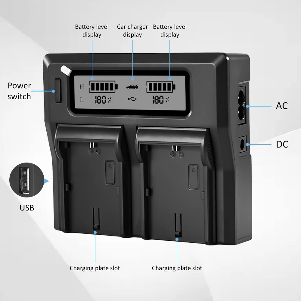 DSTE 1.5A Dual Battery Charger Compatible with Canon NB-2L NB-2LH NB-2L12 NB-2L14 NB-2L24 Battery CB-2LE CB-2LT PowerShot G7 G9 S80 S50 S45 DC410 EOS