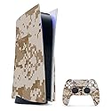MightySkins Gaming Skin for PS5 / Playstation 5 Bundle - Desert Camo | Protective Viny wrap | Easy to Apply and Change Style | Made in The USA