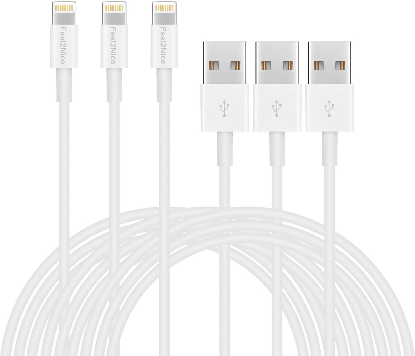 [ MFi Certified ] 5Pack 10ft iPhone Charger Cable, Long Lightning Cable 10 Foot, High Fast 10 Feet iPhone Charging Cable Cord Connector for iPhone 12…