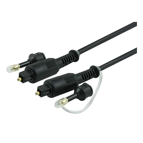 GE Home Electrical GE Digital Toslink Cable, Fiber Optic, 6 Foot Cable, Male to Male, for Home Theater, Sound Bar, TV, PS4, Xbox, PlayStation, 29465