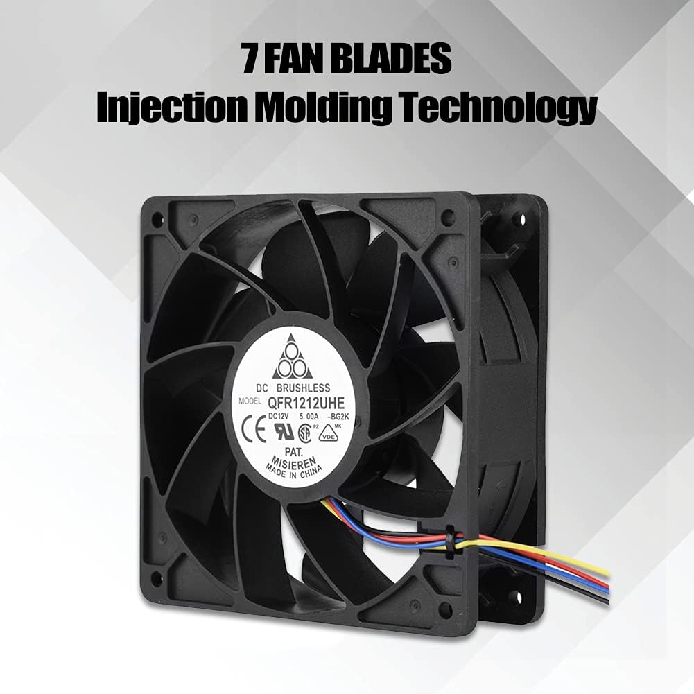 Cooling Fan for S7 S9, DC 12V 5.0A 7500RPM, 4 Pin Connector Replacement