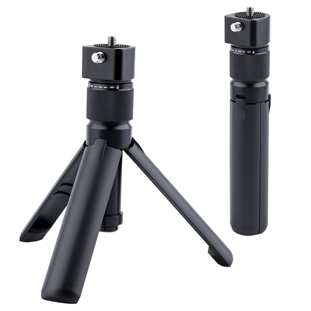 Bullet Time Handle Tripod Rotating Grip for Insta360 X5/X4/X3, DJI OSMO Pocket 3, GoPro - 360° Rotating Grip, 1/4" Thread, 6 lbs Capacity, Compact