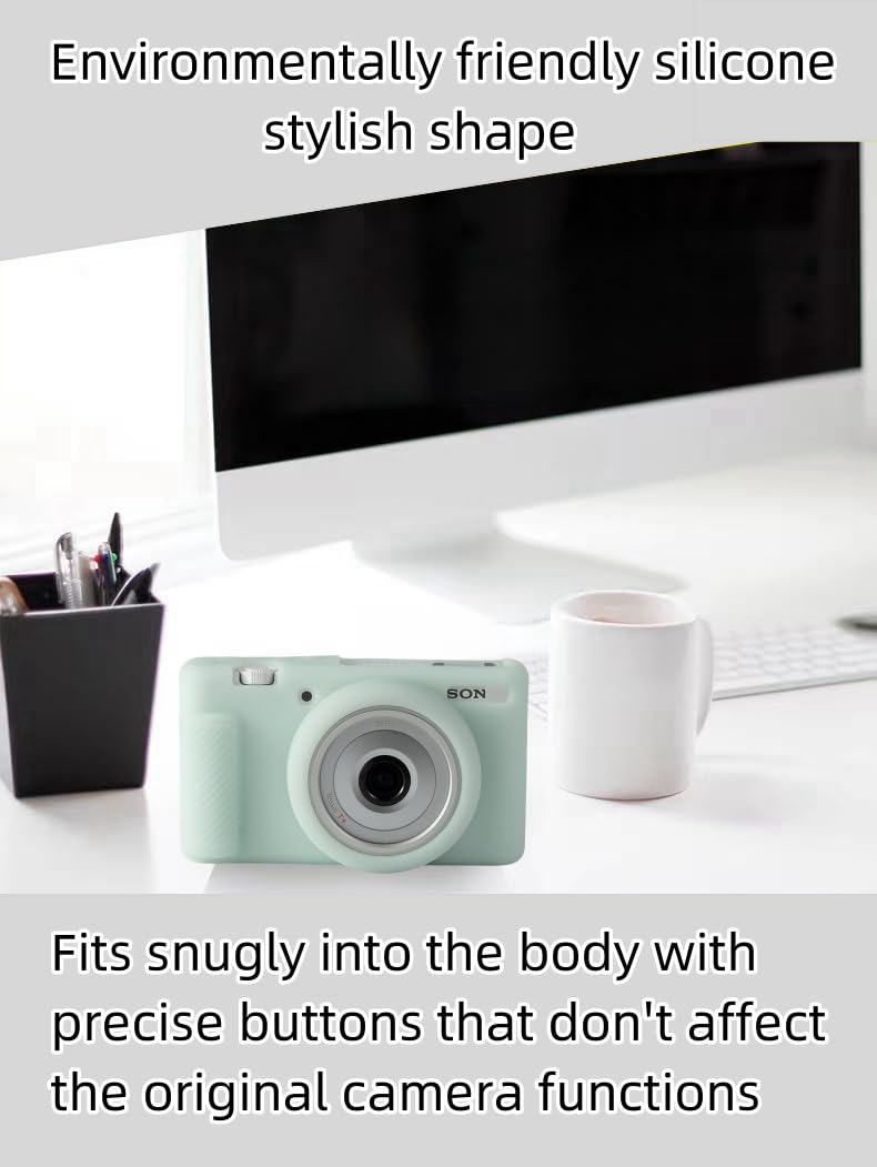 SZHSYJY Camera Case for Sony ZV-1F/ ZV-1 II/ZV-1M2 Digital Camera,ZV1F Soft Silicone Protective Bag,Anti-Scratch Slim Fit Soft Sleeve With ZV1 F