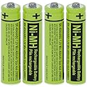 RocketBus 4 BK-40AAABU 1.2V 400mAh Ni-MH Rechargeable Battery Packs for Panasonic Cordless Phone System BK40AAABU