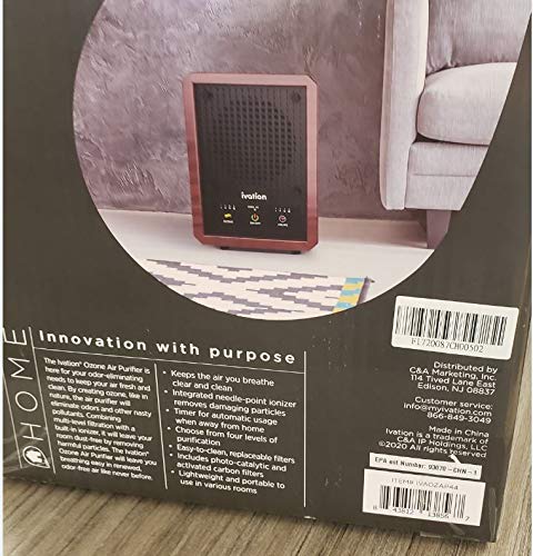 Ivation 5-in-1 Air Purifier, Ozone Generator, UV & Carbon Filter, Timer