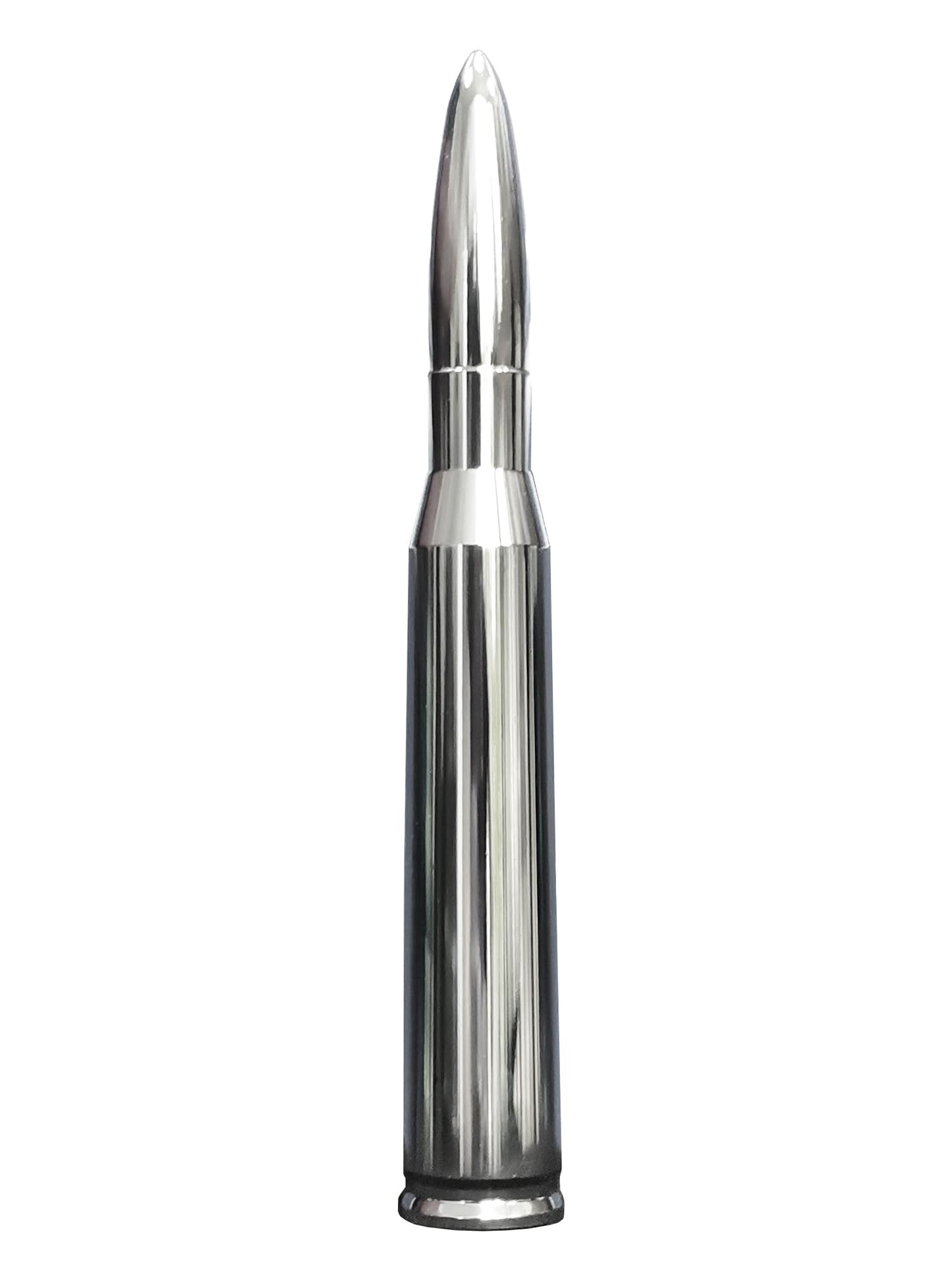 50Cal 5.5 in Chrome Bullet Antenna for Car Truck - Universal Replacement Antenna for Ford F150 F250 F350, Ram 1500 2500, Jeep Wrangler, Toyota Tundra