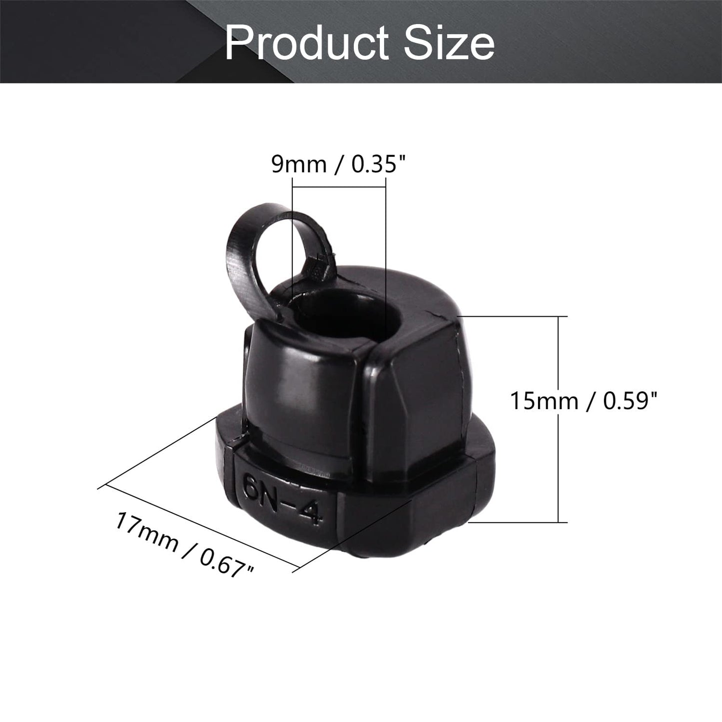 Fielect Round Cable Wire Strain Relief Bush Grommet Round Strain Relief Bushing Electric Cable Protection Cord Buckle 6N-4 15 Pcs