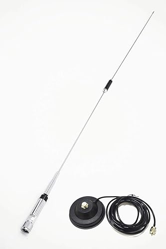 Mobile Radios Antenna 38 inch with Heavy Duty Magnetic Mount VHF/UHF (144/430MHz) Mobile/Car Radio Antenna 770R