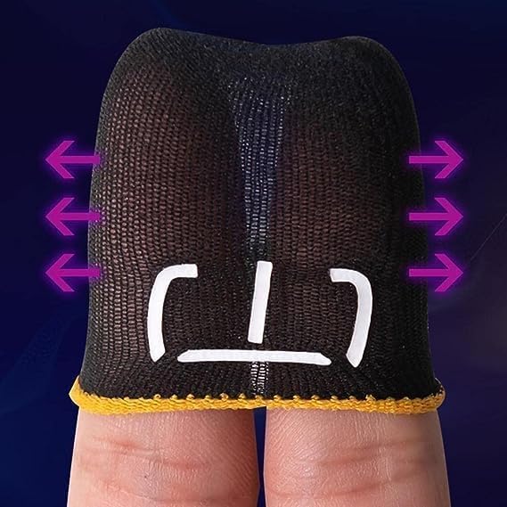 3 Pair Gaming Finger Sleeves Breathable Fingertips Gameler Sweatproof Games-Slip Thumb GR9l5 Gloves for Mobile Cell Phone Gaming Finger Sleeves Gaming