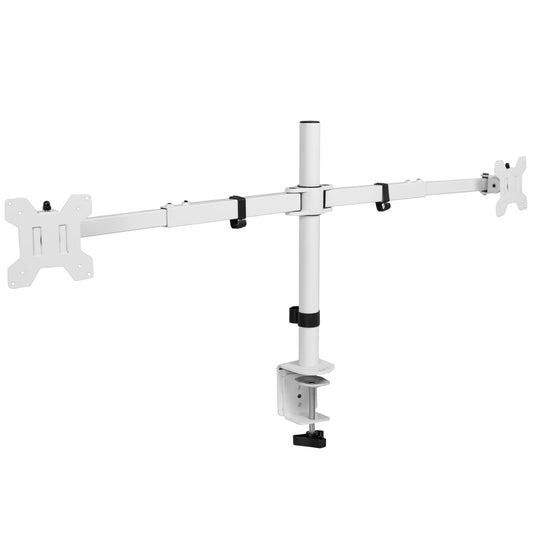 VIVO Premium Dual Ultra Wide LCD LED 27 to 38 inch Monitor Desk Mount, Heavy Duty, Adjustable Telescoping Arms, Flush Wall Setup, Fits 2 Screens
