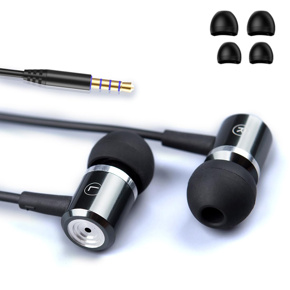Wired Headphones with Call Noise-Canceling - Stereo Bass, Clear Call & No Noise,Comfortable Noise Isolation Ear buds with Multi-Function Plug,Wired…