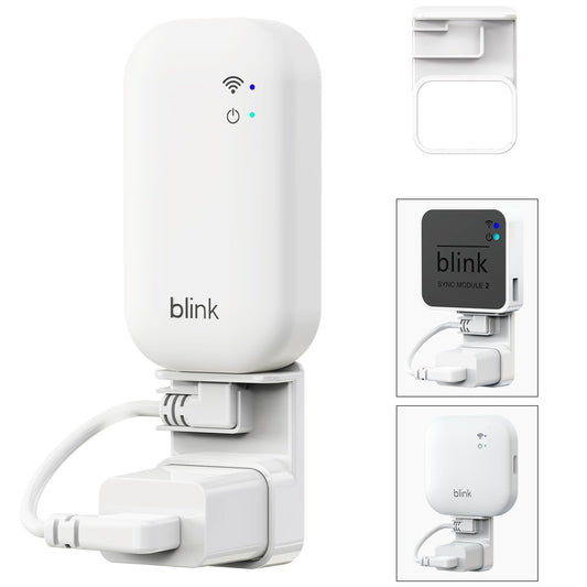 All-New Blink Sync Module Outlet Mount, Compatible with Blink Sync Module Core/2/XR, Space-Saving & No-Drill Bracket for Blink Indoor Outdoor Security