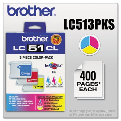 Brother BRTLC513PKS - LC513PKS Tri-Color Ink Cartridge