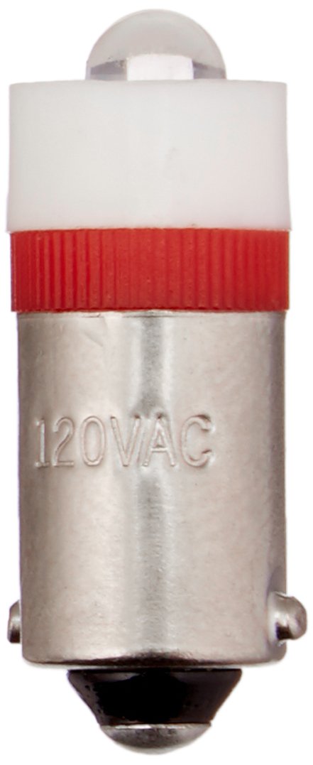 Eiko LED-120-MB-R T3-1/4 BA9S Halogen Bulb, 110-130 VAC, Red