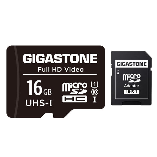 Gigastone 16GB Micro SD Card, Full HD Video, Surveillance Security Cam Action Camera Drone, 85MB/s Micro SDHC UHS-I U1 C10 Class 10