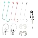 SJHJYYDDP Magnetic Anti-Lost Shoulder Strap for AirPods, Neck Cord for Headphones, Silicone Ear Hooks & Ear Caps, Compatible with AirPods 1st/2nd/3rd